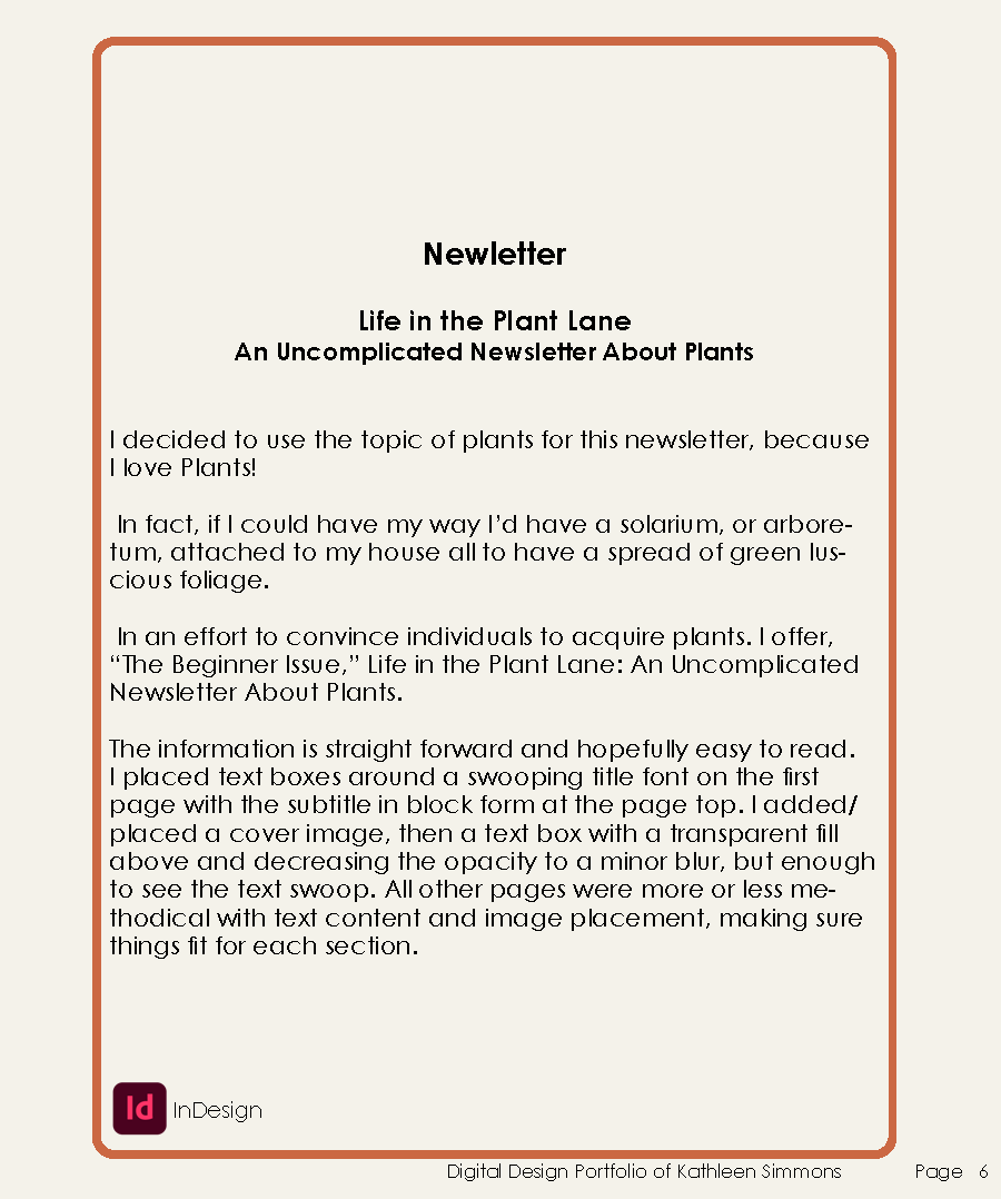 Newsletter Design Process Newsletter Design Process